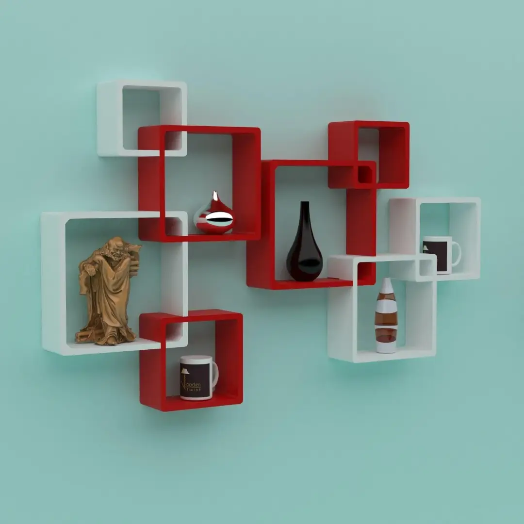 Rafuf Dubai-Inspired Wall Shelves (Set of 8) – Contemporary Home Decor | Wholesale from UAE