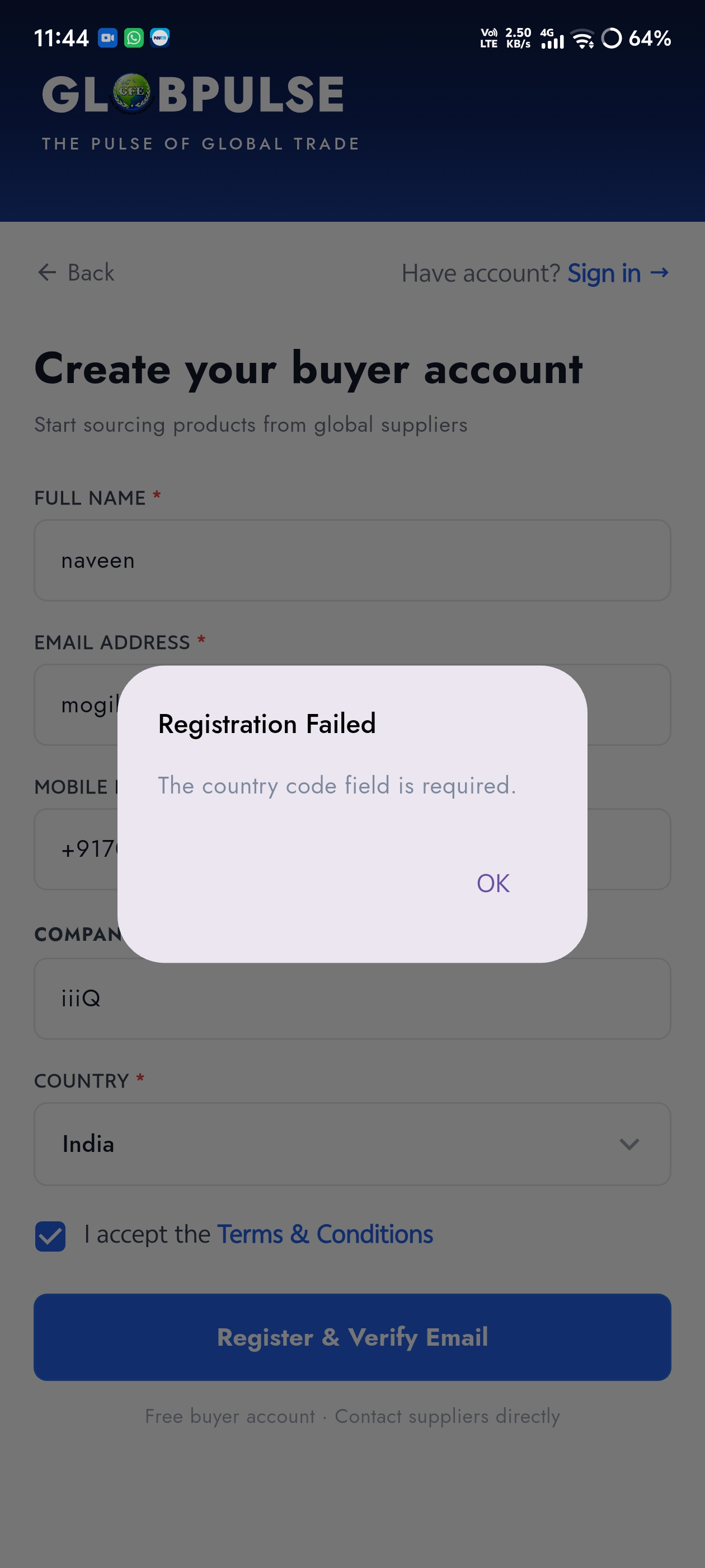 GFE MOBILE APP TESTING