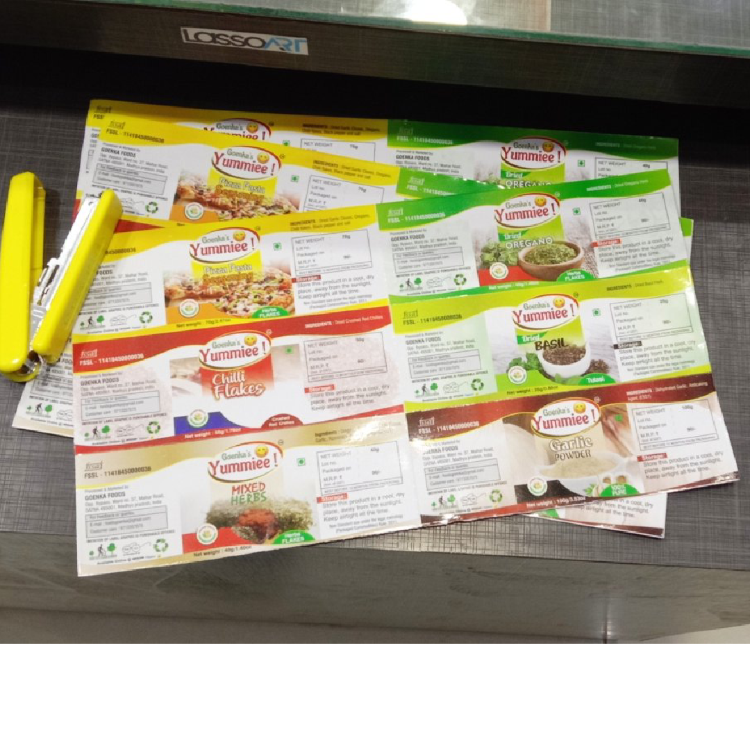 Multicolor Paper Sticker Label Printing Services, Packaging Type: Packet, Size: Custom