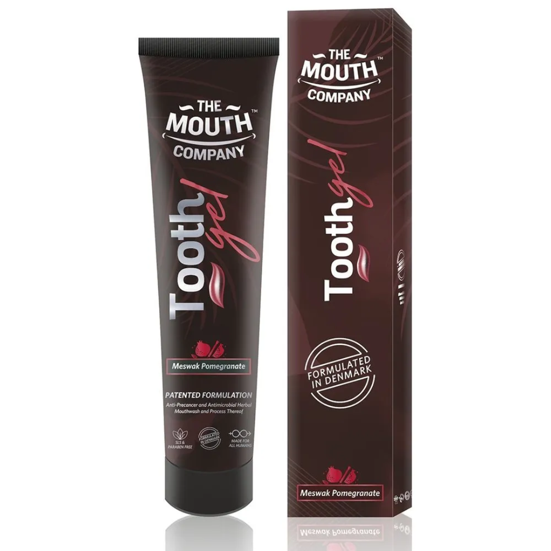 The Mouth Company Meswak & Pomegranate Toothgel For Fresh Breath & Enamel Protection Toothpaste 20g