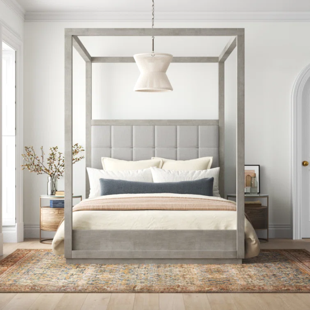 Eloise Upholstered Canopy Bed Luxury Bed USA