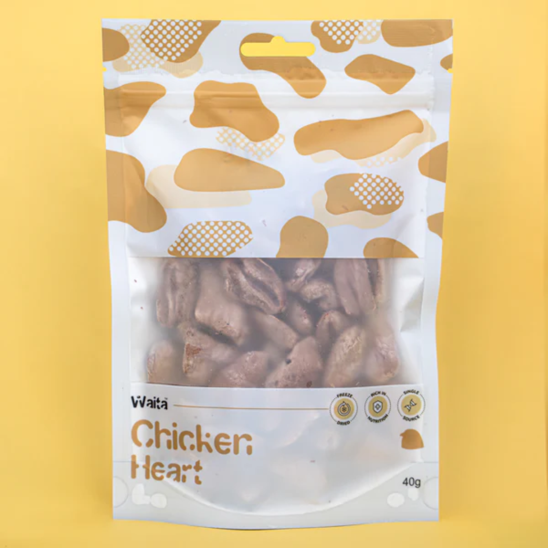 Waita Freeze Dried Chicken Heart Cat Treats 40g