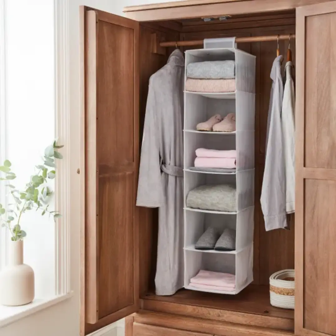 Fabric Hanging Organiser – Wardrobe & Drawer Storage | UK Supplier