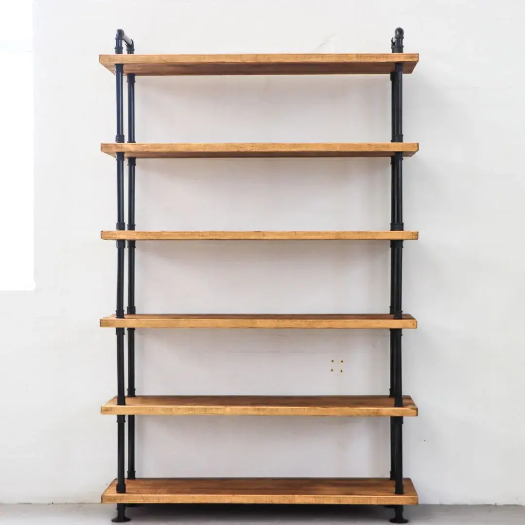 6-Shelf Pipe Shelving Unit – Freestanding Industrial Rack | Malaysia Supplier