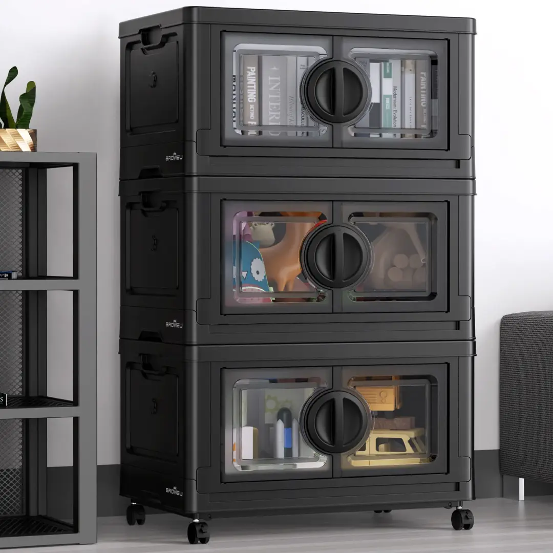 BROVIEW 112Gal Plastic Storage Cabinet – Heavy Duty Organizer | USA Wholesaler