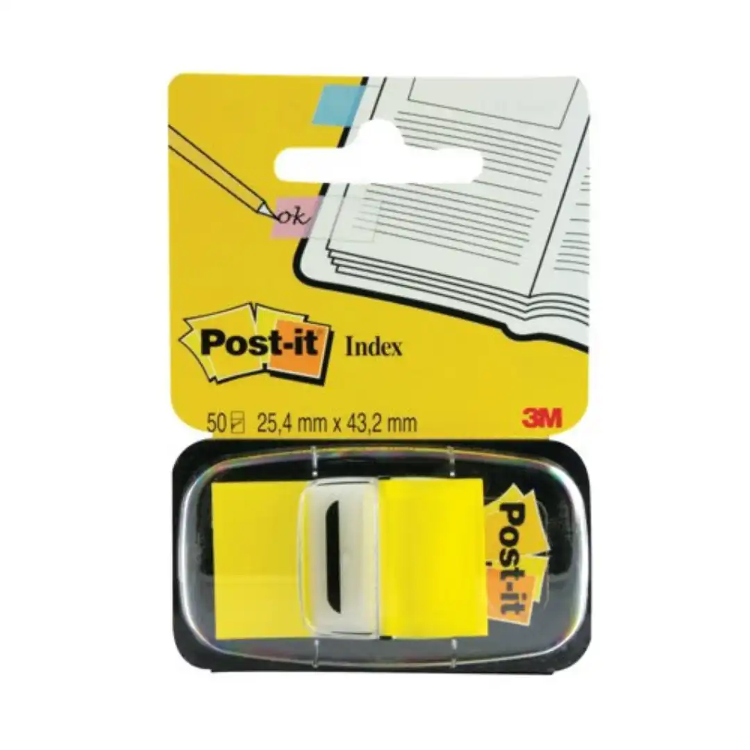 3M Yellow Index Tabs with Dispenser 25mm UK