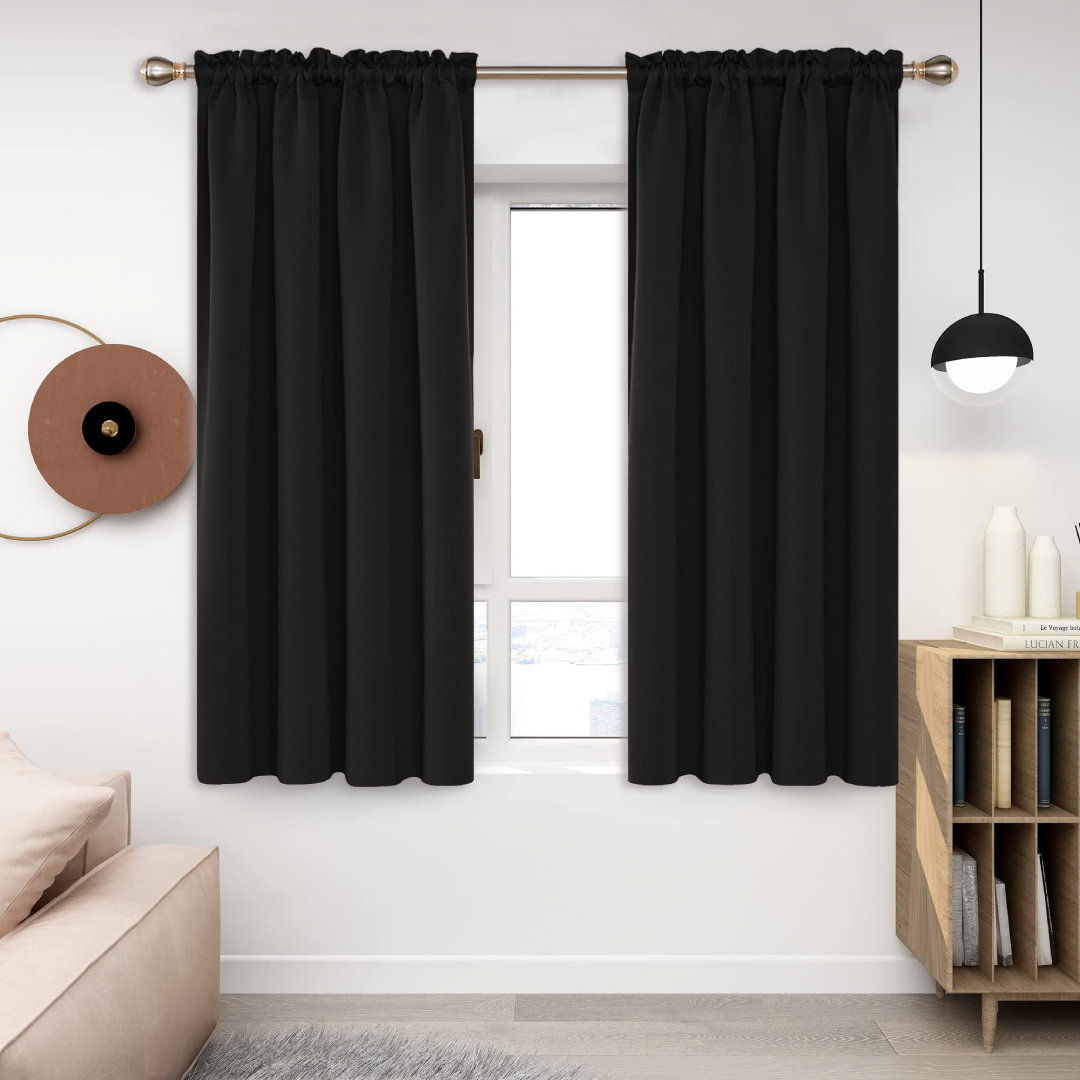 Heavyweight Linen Blend Blackout Curtains – White | USA Supplier