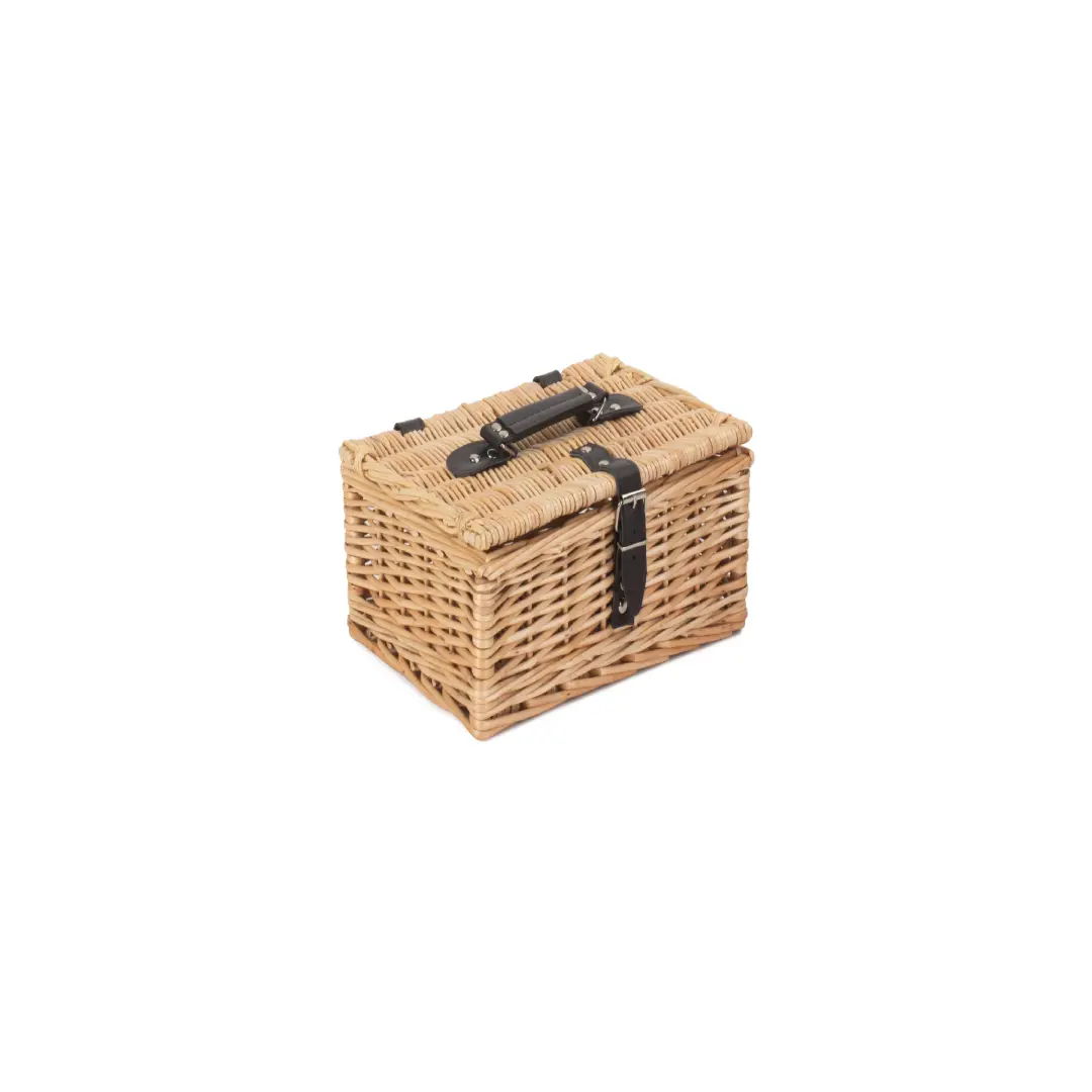 12" Buff Wicker Hamper – Storage Basket Organizer | UK Supplier