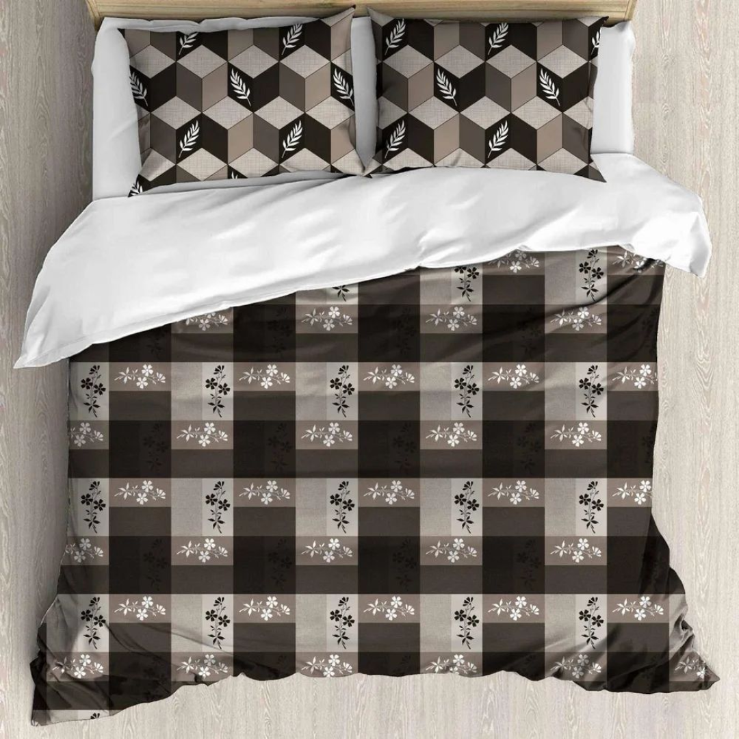 Floral Print Polyester Designer Double Bedsheet With Pillow cover, For Home