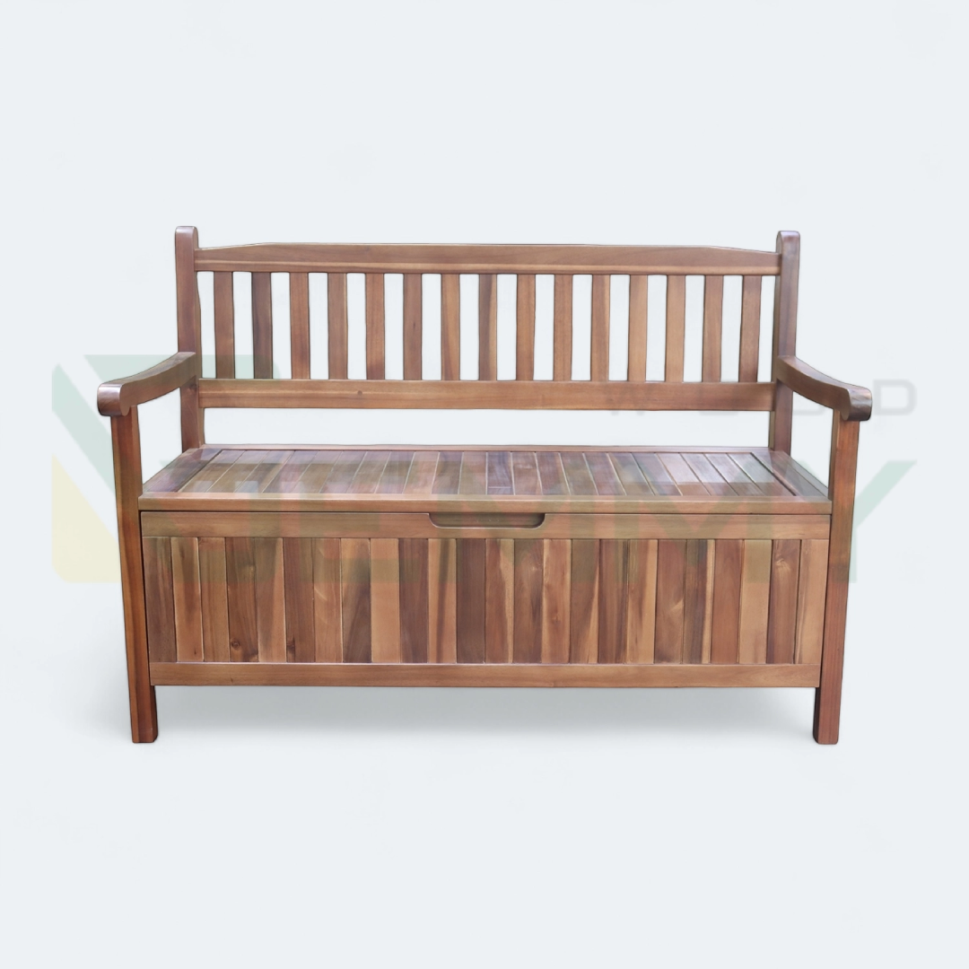 Outdoor Storage Bench Durable Design Vietnam Supplier
