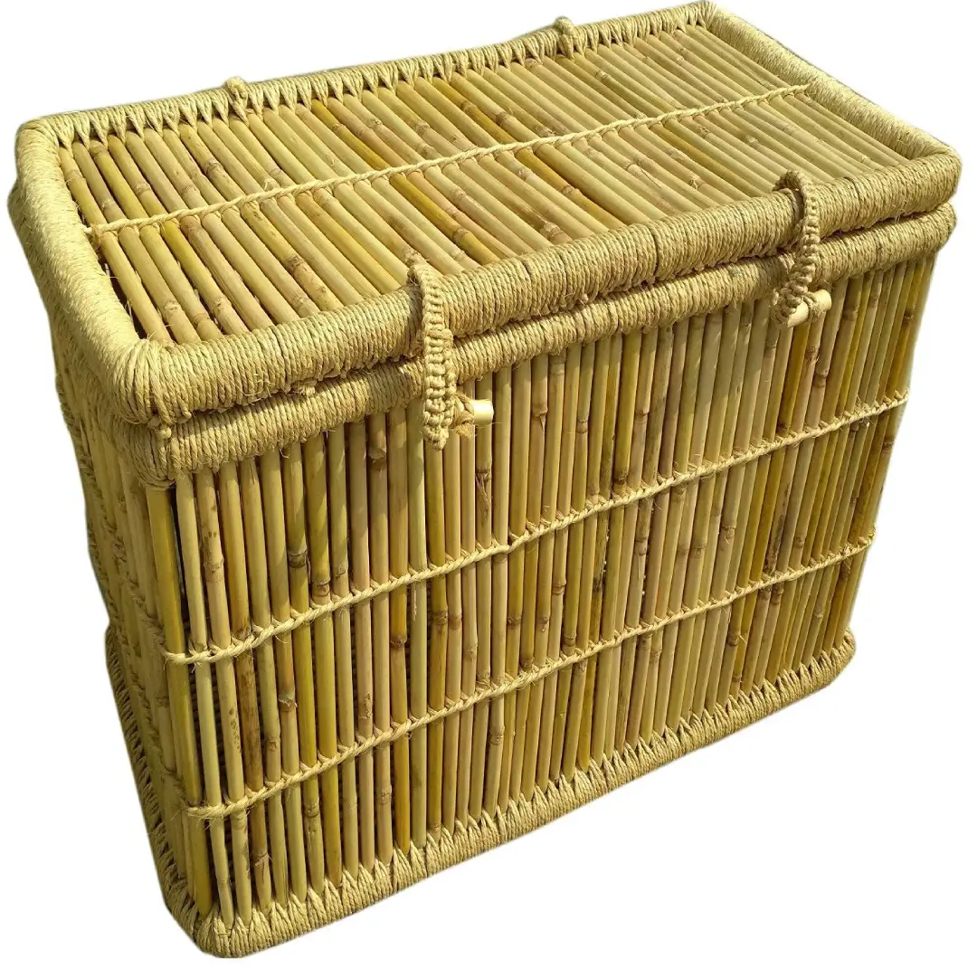 Cane Bamboo Laundry Basket 75x42x49 CM – Multicolor | USA Home Storage Supplier